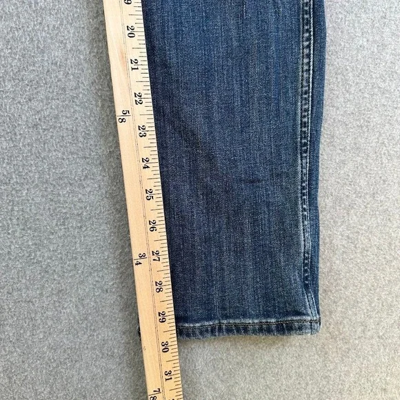 J. Crew 9" Womens Jeans 29T Slim Straight Vintage Blue Mid Wash Denim - Picture 8 of 10